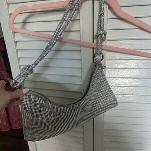 Silver Beaded Women's Bag